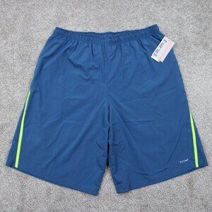 Hind Athletic Shorts NWT Adult XL Blue Running Athleisure Pockets w/ 12"‎ inseam